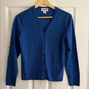 Pendleton Women's Royal Blue Silk Cardigan Petite Small